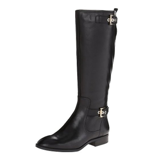 Nine West Shoes - Nine West NWBringit Women Black Leather Knee High Boots E647